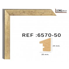 Moldura Oro de 20 x 25 mm
