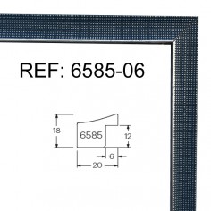 Blue wood moulding  20 x 15 mm