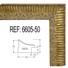 Gold wood moulding  40 x 30 mm