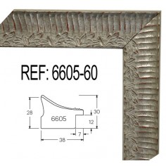 Moldura Plata de 40 x 30 mm