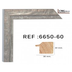 Moldura Plata de 30 x 22 mm