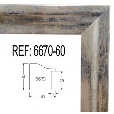 Moldura Plata de 40 x 40 mm