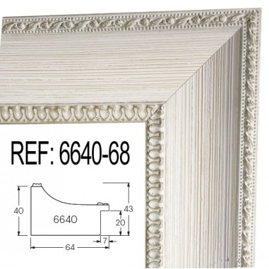 White and Silver wood moulding  65 x...