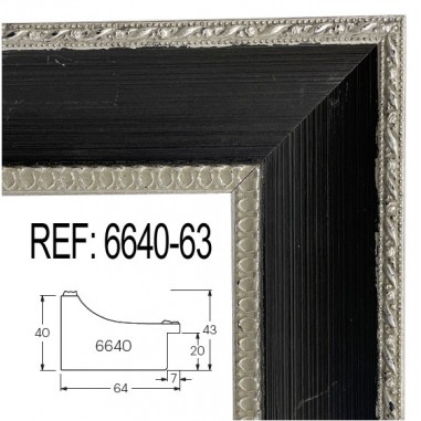 Black and Silver wood moulding  65 x...