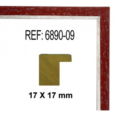 Moldura Rojo de 17 x 17 mm