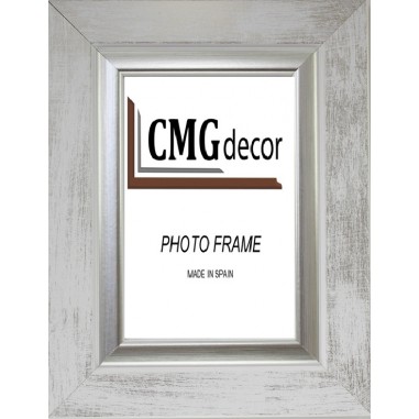 CMGdecor Silver and White photo frame...