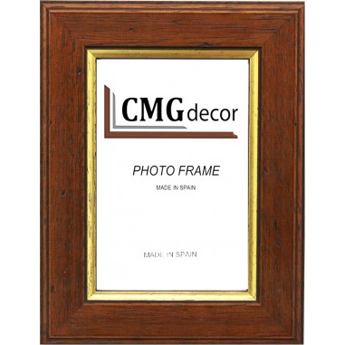 CMGdecor Walnut and Gold photo frame...