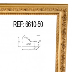 Gold wood moulding  50 x 35 mm