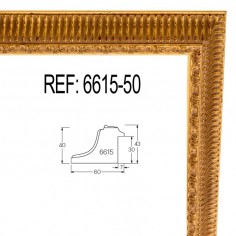 Gold wood moulding  60 x 40 mm
