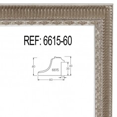 Moldura Plata de 60 x 40 mm