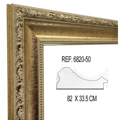 Gold wall mirror with...
