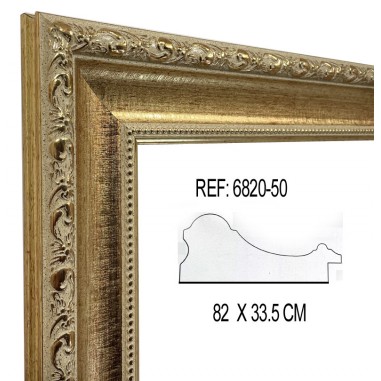 Gold wall mirror with molding model...