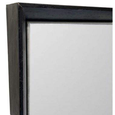Wall mirror Black with Silver wood...