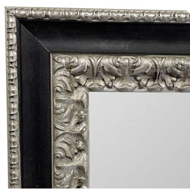 Wall mirror Silver and Black wood...