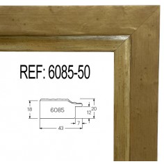 Gold wood moulding 43 x 18 mm