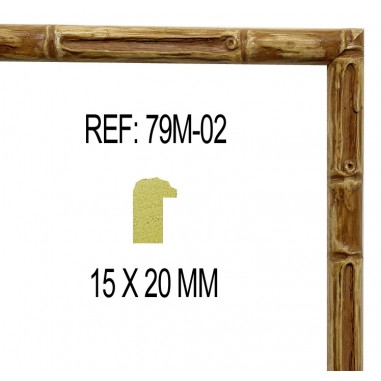 Moldura Bambú Miel 15x20 mm
