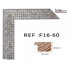 Moldura Plata 30 x 15 mm