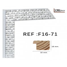 Moldura Plata Brillo 30 x...