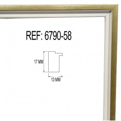 White and Gold wood...