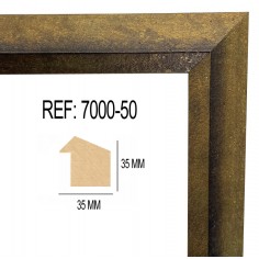 Gold wood moulding  35 x 35 mm