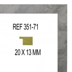 Moldura Plata Brillo 20 x 14 mm