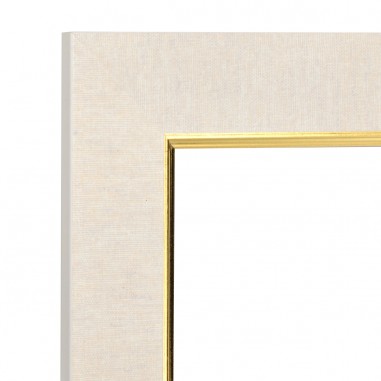 White and Gold wood moulding 25 x 16 mm