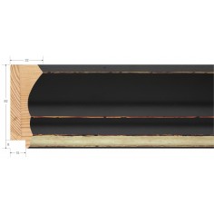 Moldura Negra y Oro 82 x 32 mm 2