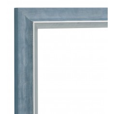 Moldura Plata y Azul 25 x...