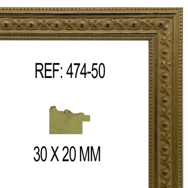 Gold moulding 30x20 mm