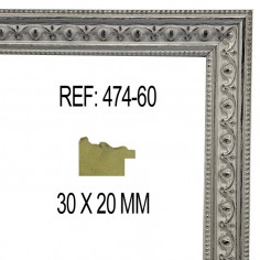 Silver moulding 30x20 mm