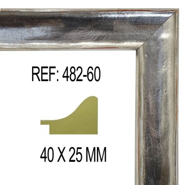 Moldura Plata de 40x25 mm