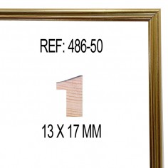 Gold moulding 13x17 mm