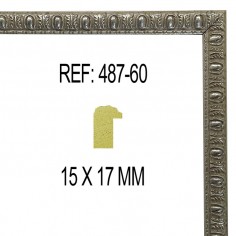 Silver moulding 15x17 mm