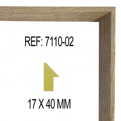 Moldura Natural de 17 x 40 mm