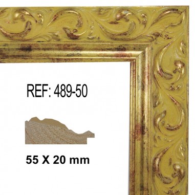 Gold moulding 50x30 mm