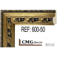 Gold moulding 60x35 mm