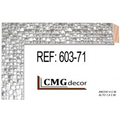 Bright Silver moulding 40 x...