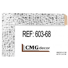 Moldura Plata y Blanco 40 x...