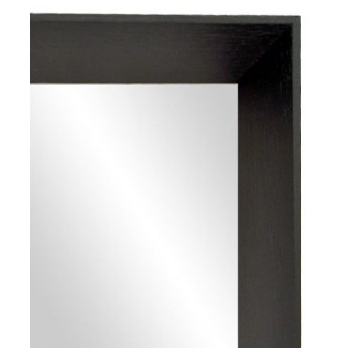 Wall mirror Black with wood trim...