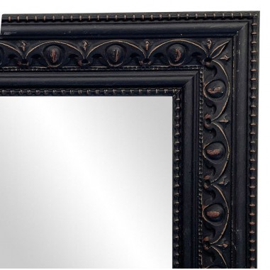 Wall mirror Black with wood trim...