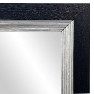 Wall mirror Black with Silver wood...