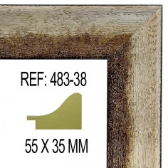 Wall mirror White with wood... 2