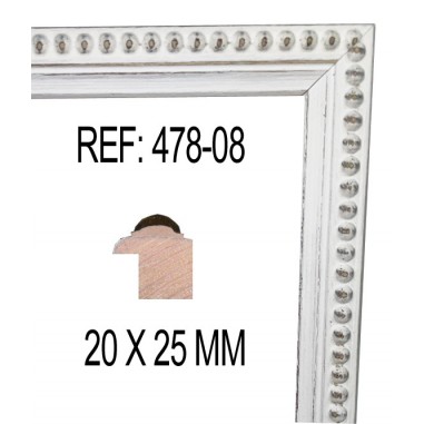 White moulding 20x25 mm