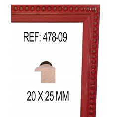 Red moulding 20x25 mm