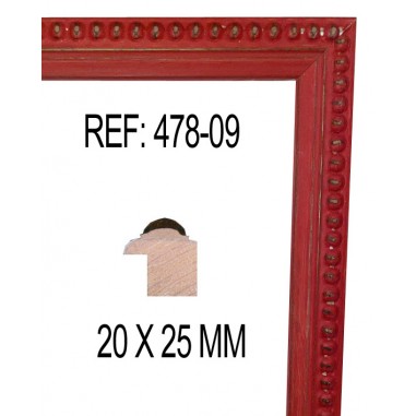 Red moulding 20x25 mm