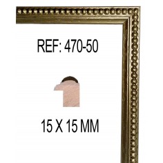 Gold moulding 15x15 mm