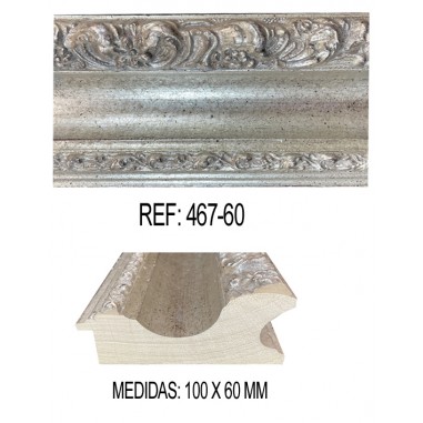 SILVER moulding 100 x 60 mm