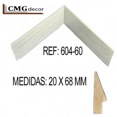Moldura Plata de 20x68 mm