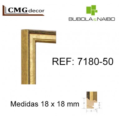 Gold wood moulding 18 x 18 mm