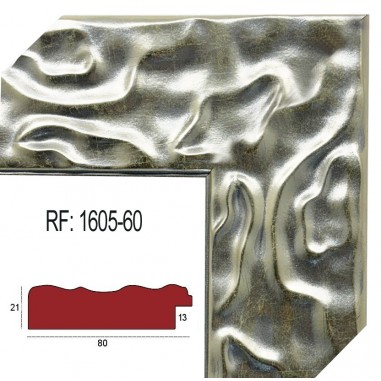 Moldura Plata 80 x 21 mm